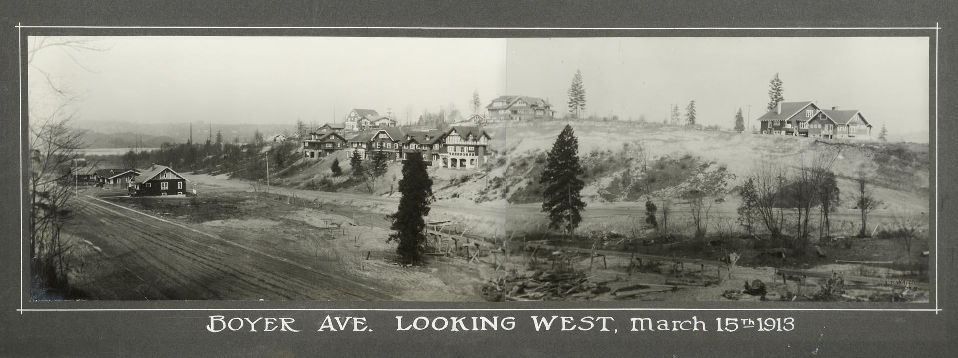 Image of View west on Boyer Avenue, Seattle, March 15, 1913